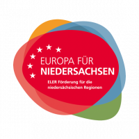 Buntes Logo: Europa für Niedersachsen - ELER Förderung für die niedersächsischen Regionen